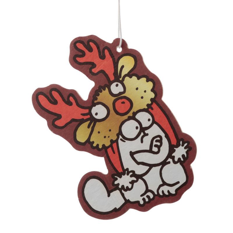 Gingerbread Christmas Simon's Cat Reindeer Hat Air Freshener