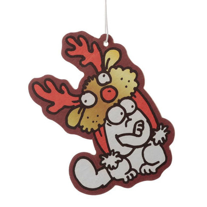 Gingerbread Christmas Simon's Cat Reindeer Hat Air Freshener