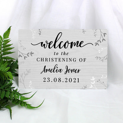 Personalised Welcome Metal Sign