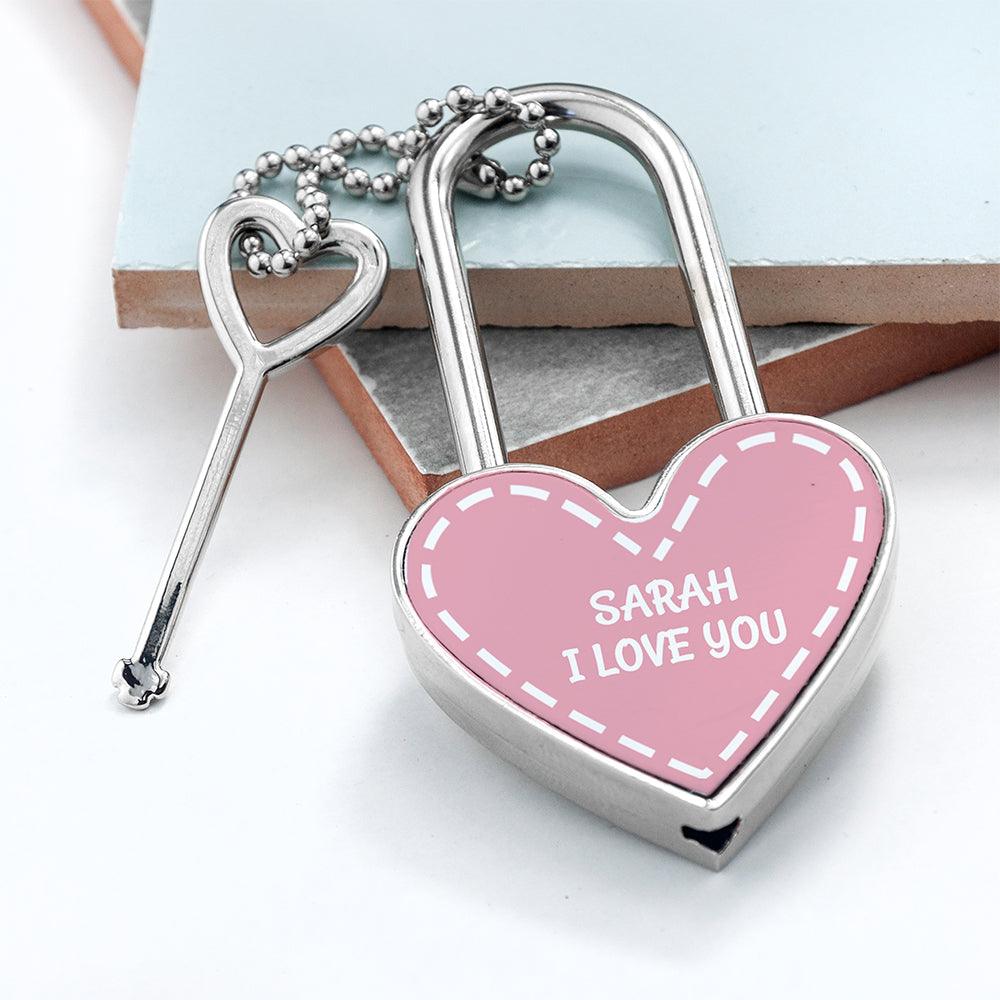 Personalised Heart Padlock