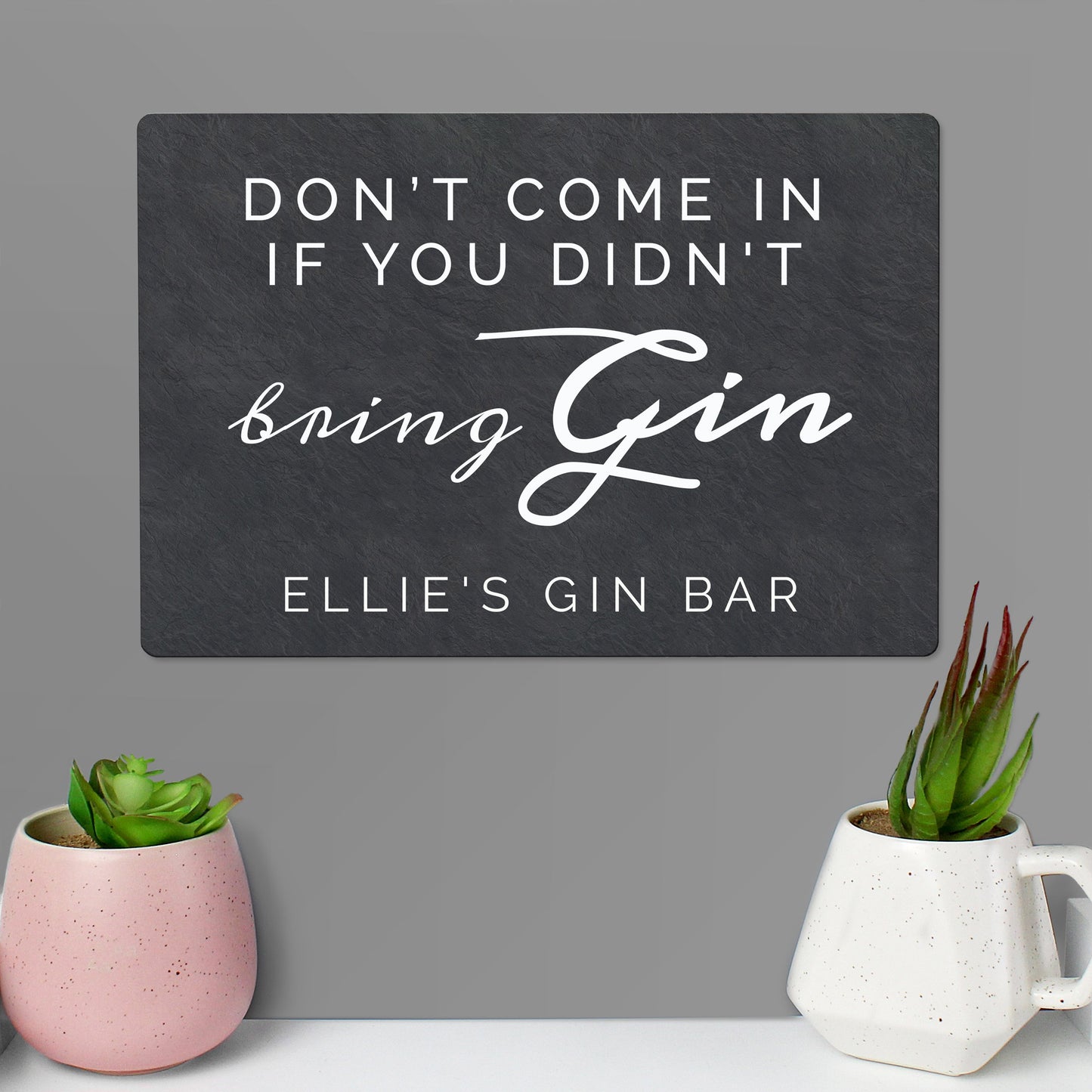 Personalised Gin Metal Sign - Pukka Gifts