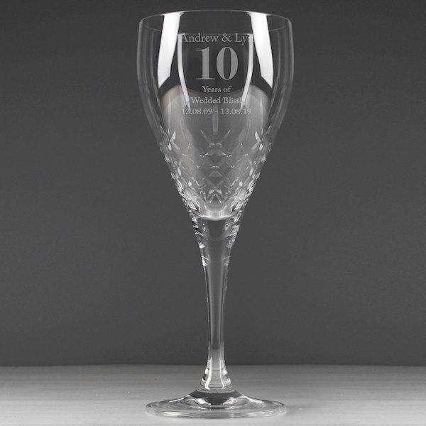 Personalised Special Occasion Cut Crystal Wine Glass - Myhappymoments.co.uk