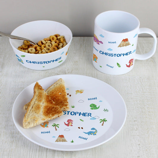 Personalised Dinosaur Breakfast Set