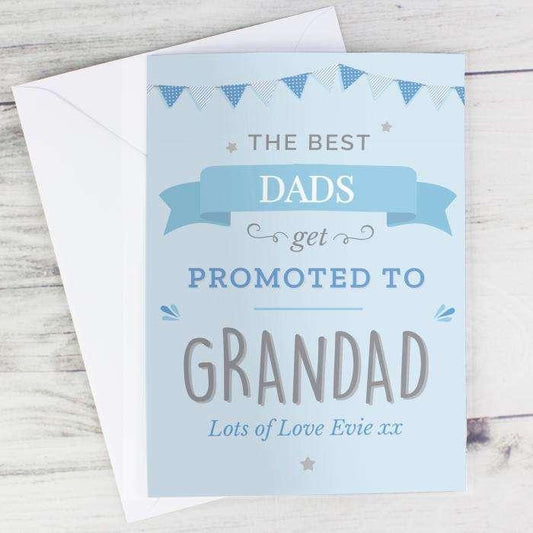 Personalised Blue Promoted To Card - Myhappymoments.co.uk