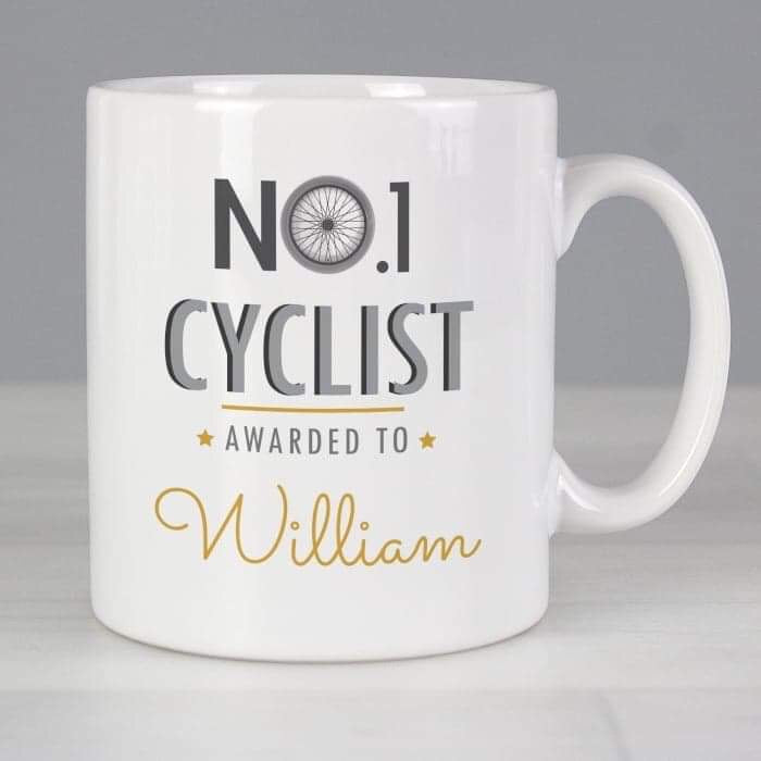 Personalised No.1 Cyclist Mug - Myhappymoments.co.uk