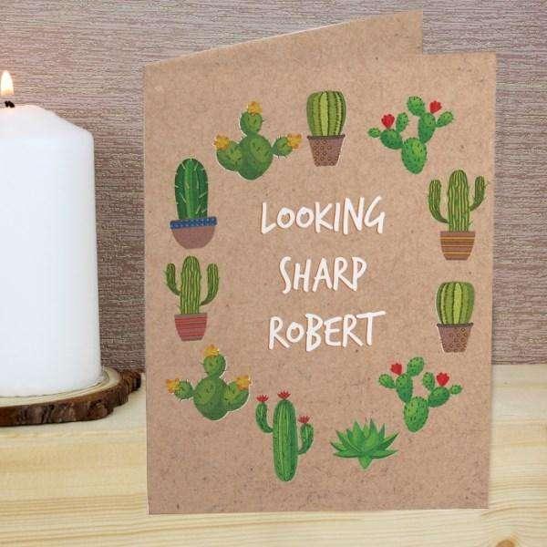 Personalised Cactus Card - Myhappymoments.co.uk