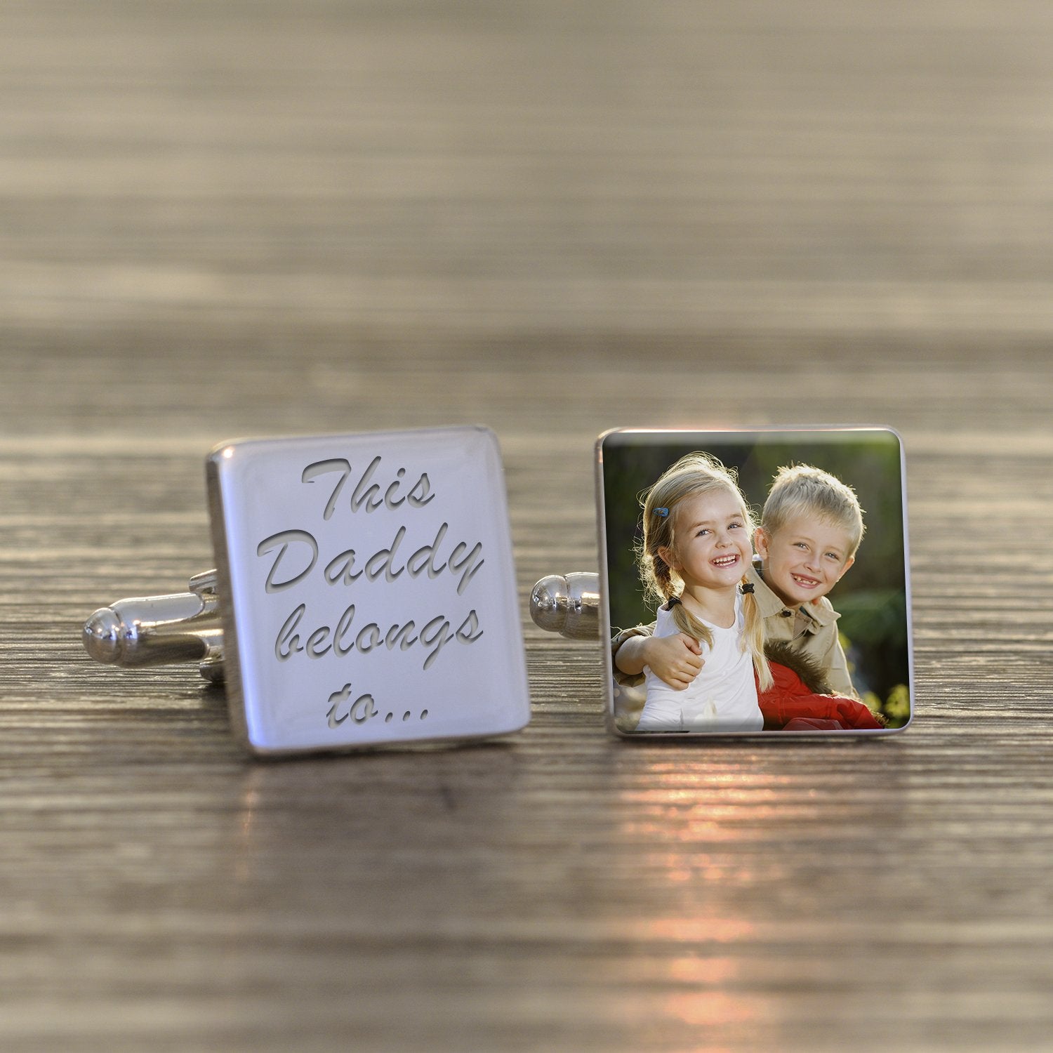 This Daddy Belongs To Photo Cufflinks