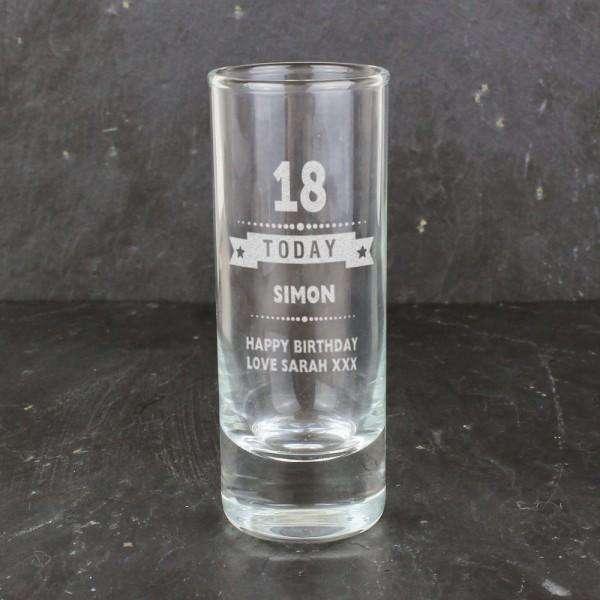 Personalised Birthday Star Shot Glass - Myhappymoments.co.uk