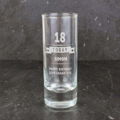 Personalised Birthday Star Shot Glass - Myhappymoments.co.uk