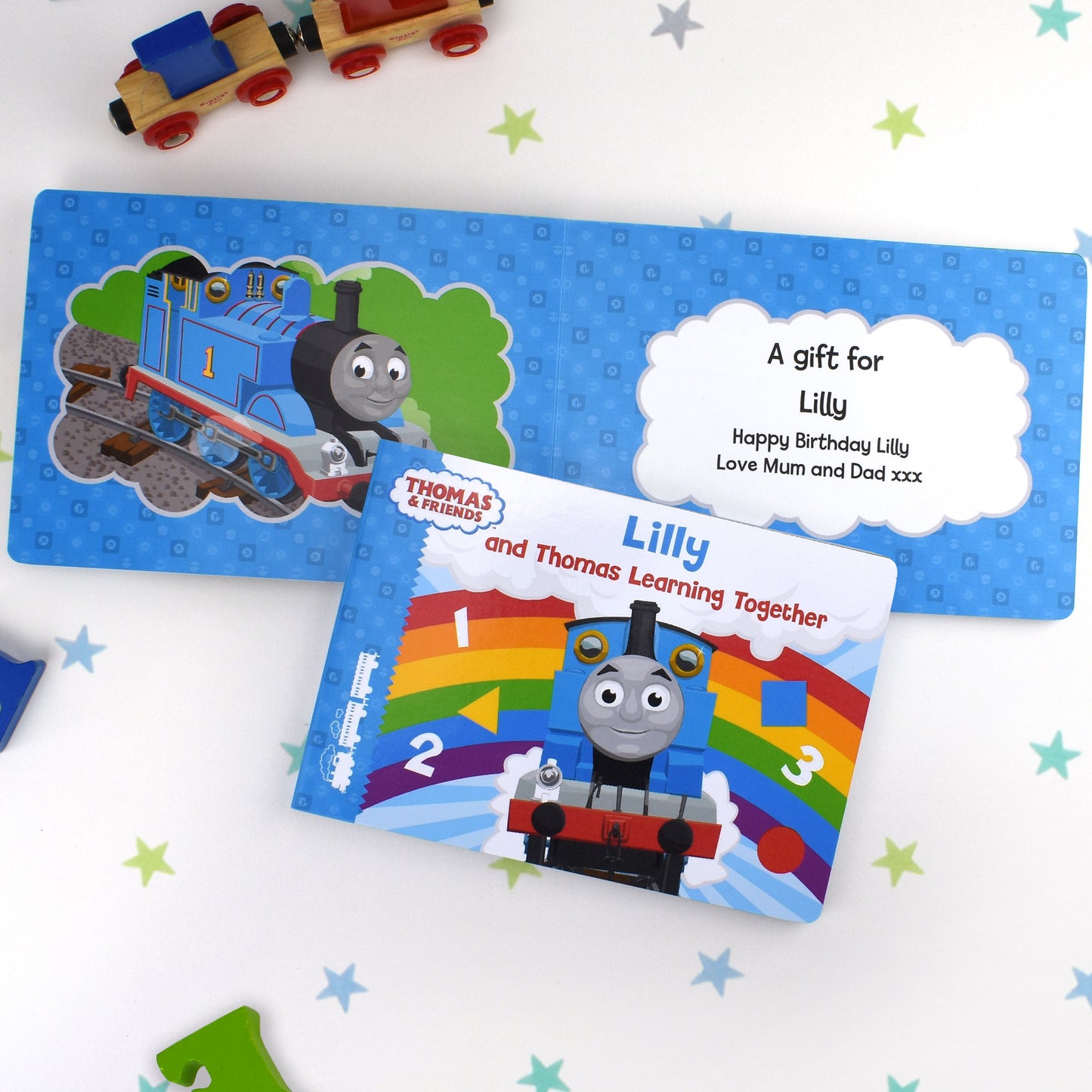 Personalised Me and Thomas Learning Together Board Book - Myhappymoments.co.uk