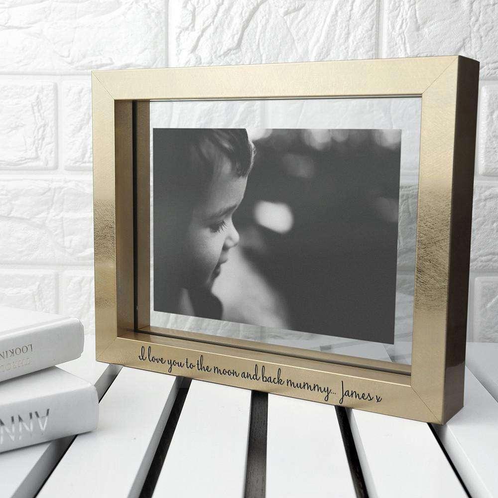 Personalised Gold Metallic Photo Frame - Myhappymoments.co.uk