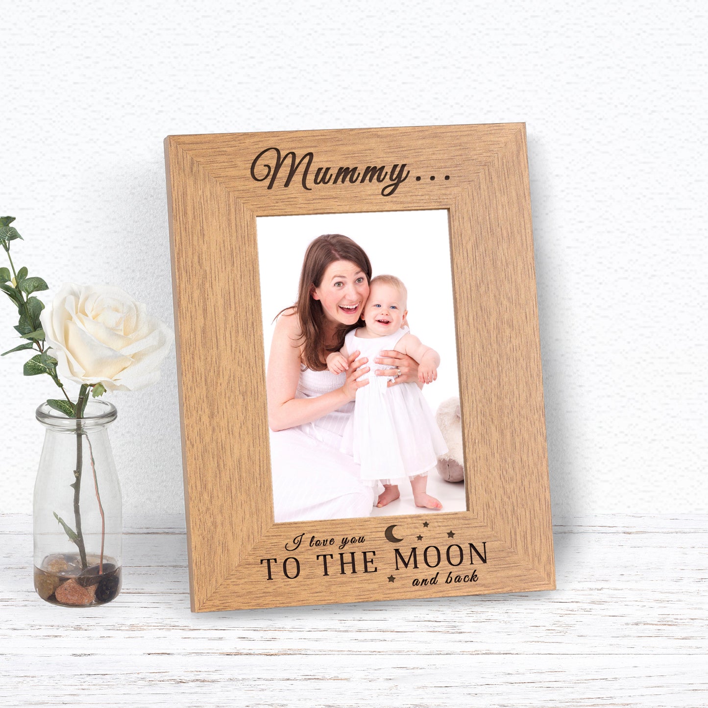 Personalised I Love You To The Moon And Back Photo Frame - Myhappymoments.co.uk