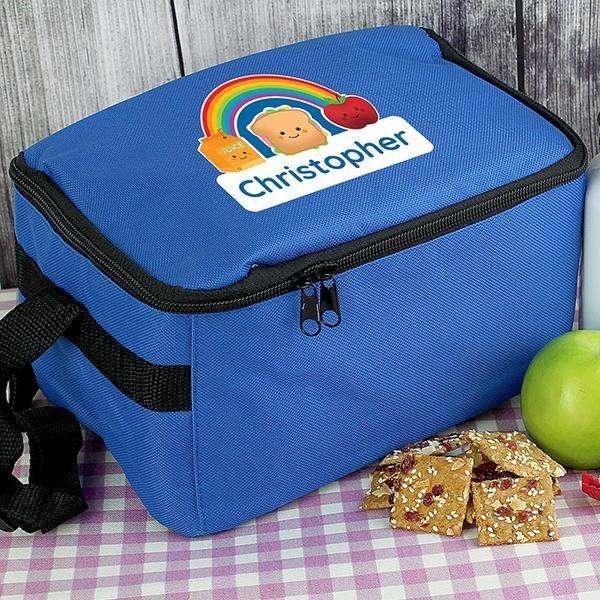 Personalised Blue Healthy Eating Lunch Bag - Myhappymoments.co.uk