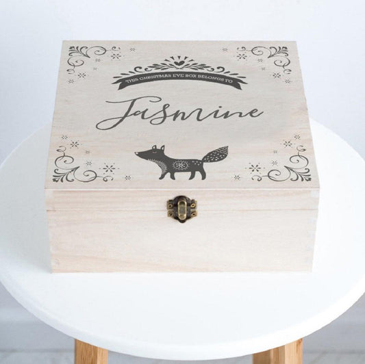 Personalised Fox Christmas Eve Box