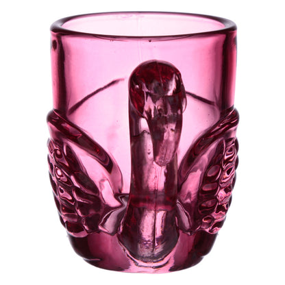 Set of 2 Glass Flamingo Pink Shot Glasses (90ml) - Myhappymoments.co.uk