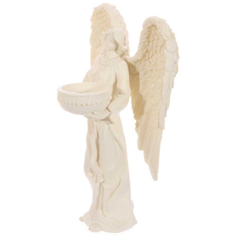 Standing Angel Figurine Tea Light Candle Holder 23cm