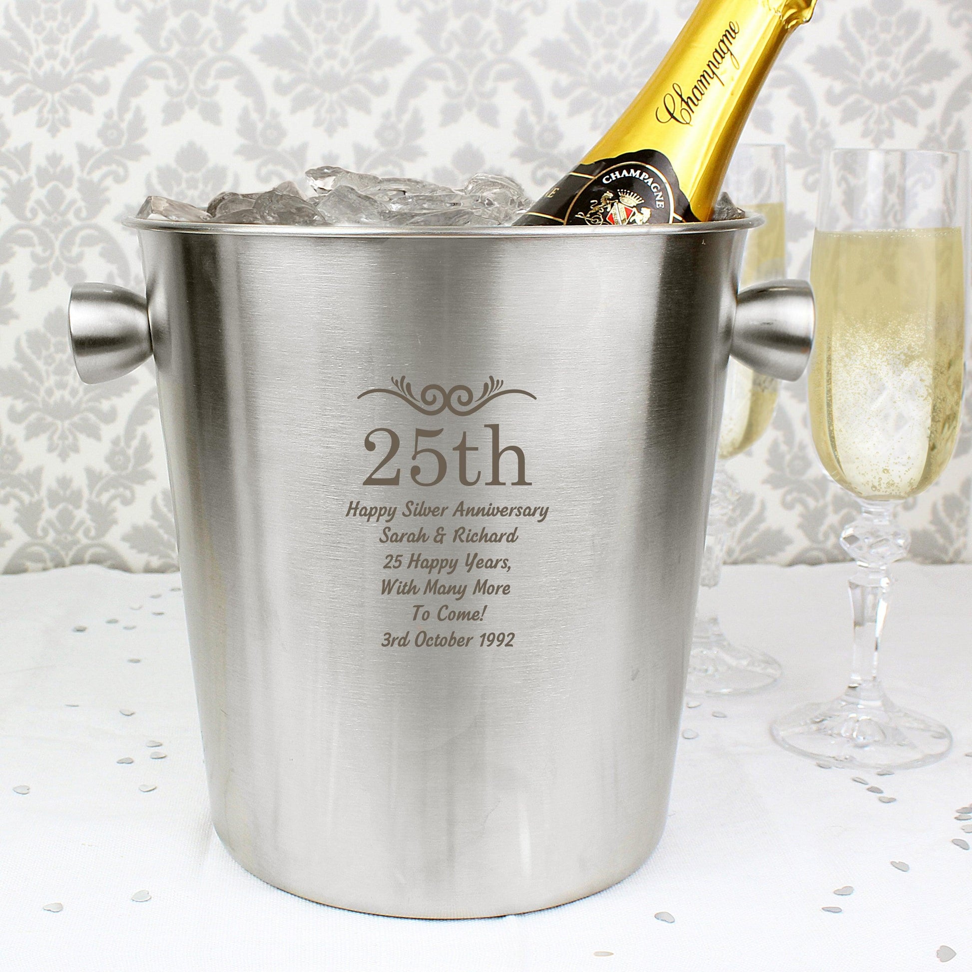 Personalised Birthday Anniversary Stainless Steel Ice Bucket