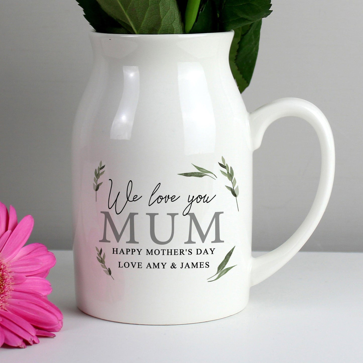 Personalised Botanical Flower Jug