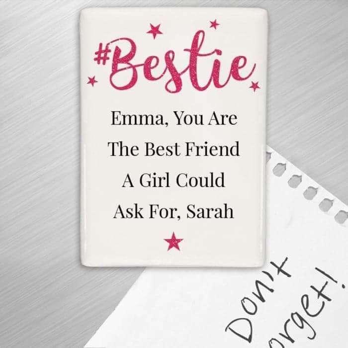 Personalised #Bestie Fridge Magnet - Myhappymoments.co.uk