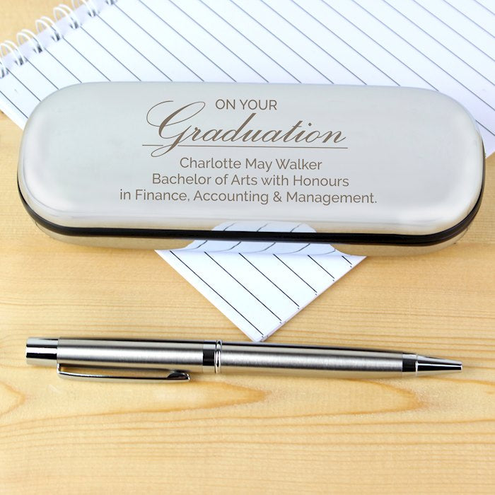 Personalised Graduation Pen and Box Gift Set