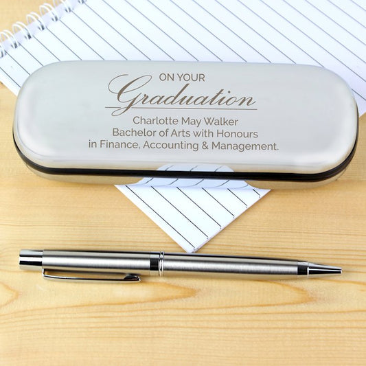 Personalised Graduation Pen and Box Gift Set