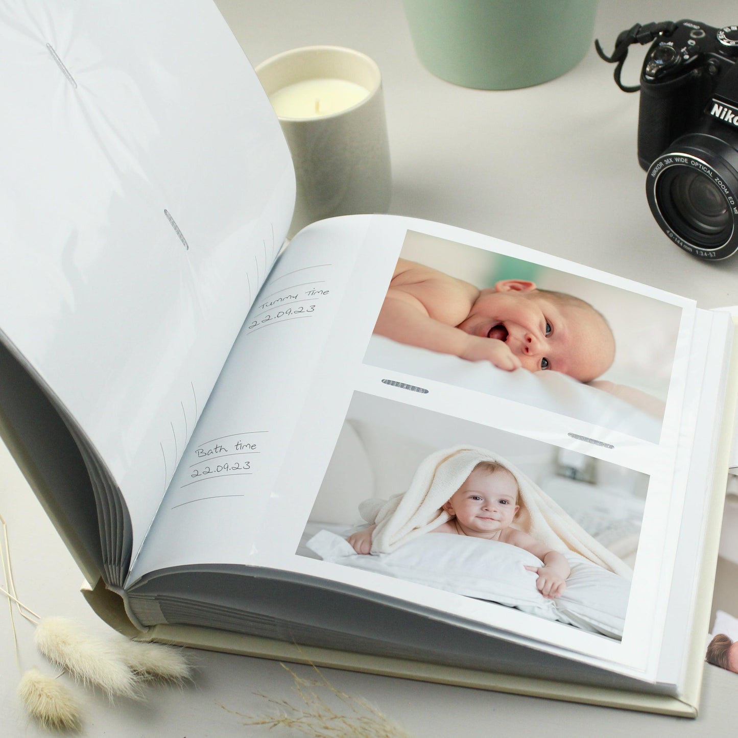 Personalised Silver Cross Photo Album with Sleeves - Christening