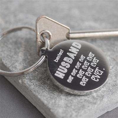 Personalised Bestest Husband Ever Keyring - Myhappymoments.co.uk