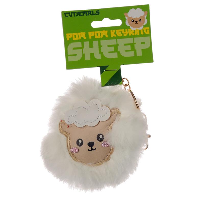 Sheep Pom Pom Keyring