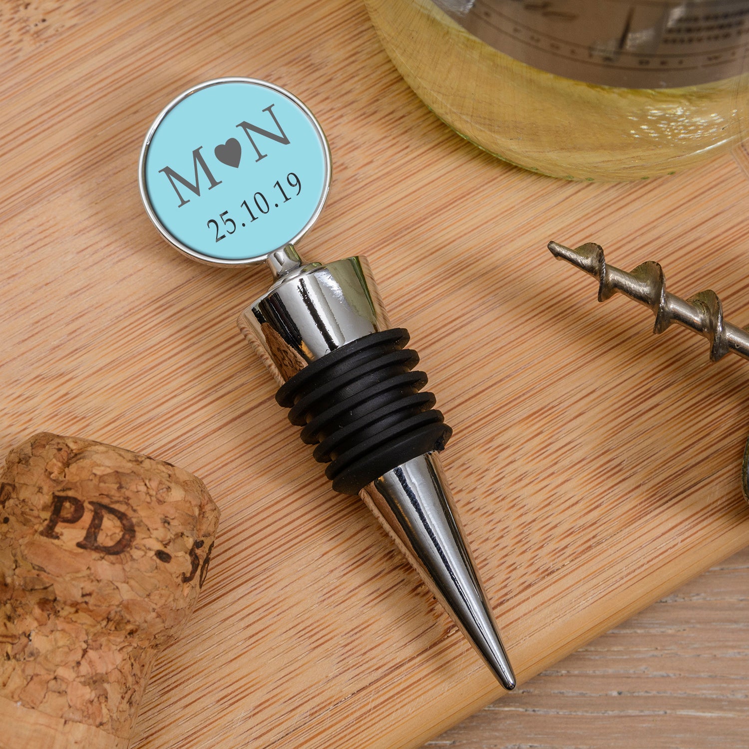 Personalised Bottle Stopper - Initials & Date