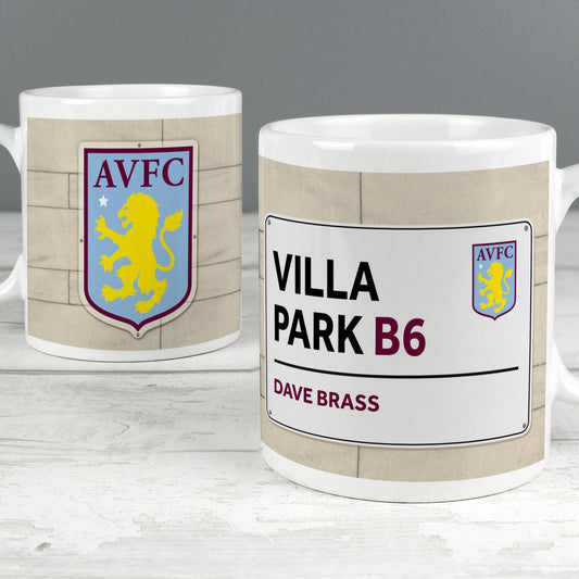 Personalised Aston Villa FC Street Sign Mug