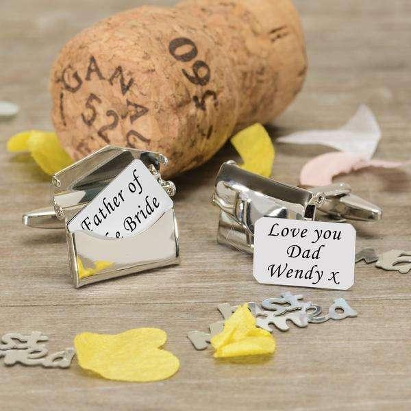 Personalised Envelope Cufflinks With Message Card - Myhappymoments.co.uk