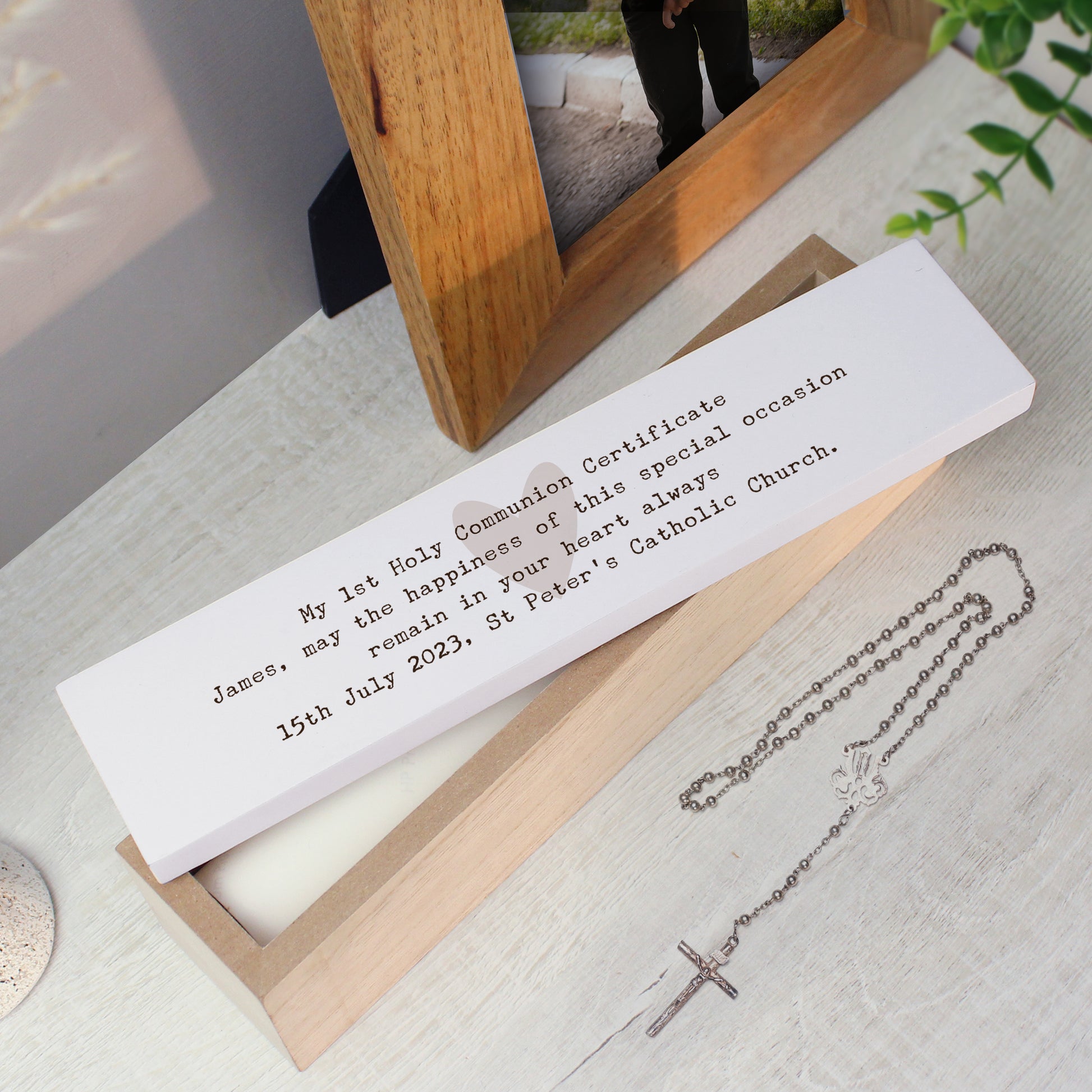 Personalised Free Text Wooden Certificate Holder