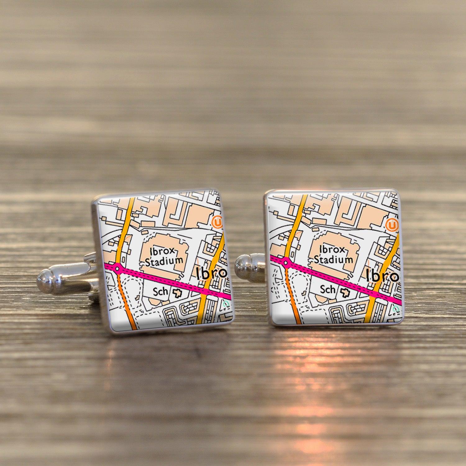 Football Stadium Map Cufflinks