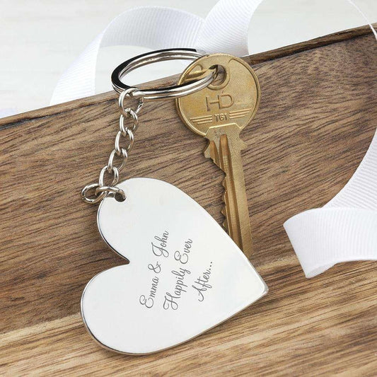 Personalised Heart Keyring - Myhappymoments.co.uk