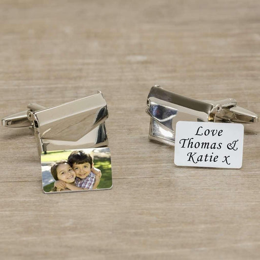 Personalised Message And Photo Envelope Cufflinks - Myhappymoments.co.uk