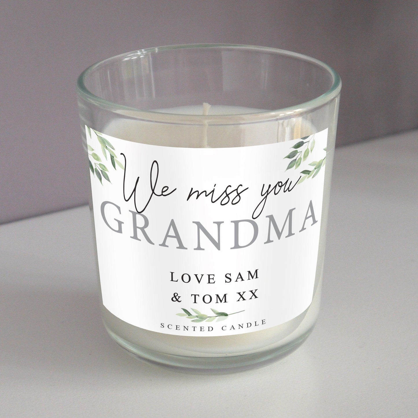 Personalised Botanical Scented Jar Candle