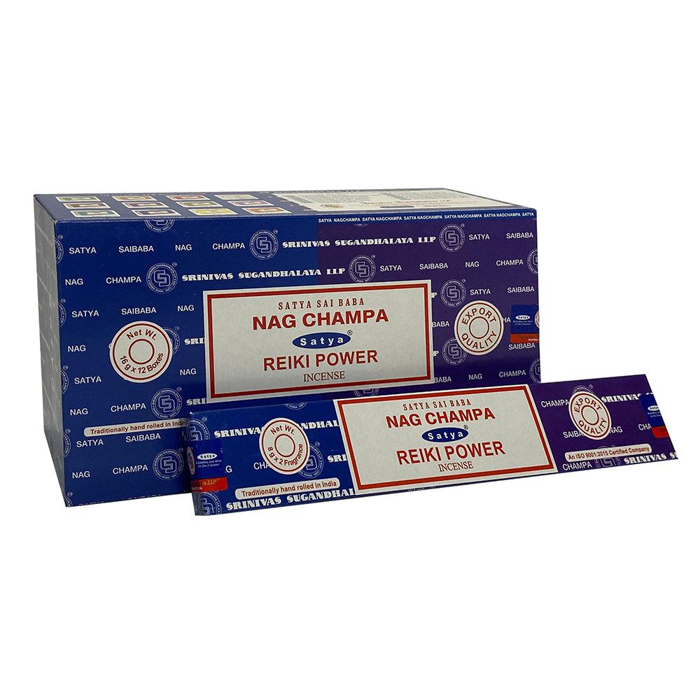 12 Pack of Combo Satya Incense Sticks - Nag Champa Reiki Power