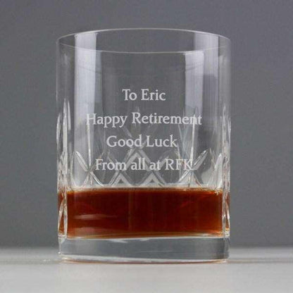 Personalised Crystal Whiskey Glass - Myhappymoments.co.uk