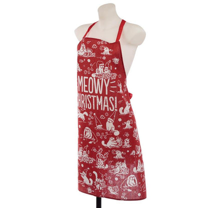 Poly Cotton Apron - Simon's Cat Meowy Christmas