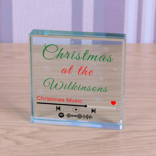 Personalised Christmas Spotify Glass Token - Xmas Playlist