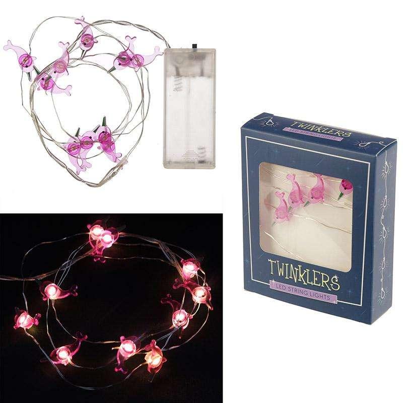 Pink Narwhal LED Fairy Lights - Myhappymoments.co.uk