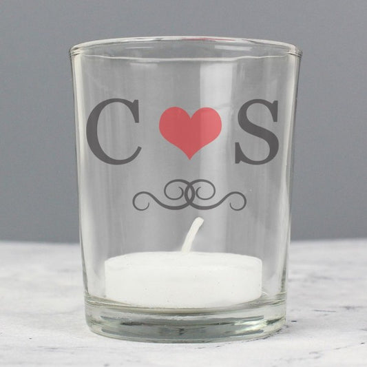 Personalised Monogram Votive Candle Holder - Myhappymoments.co.uk