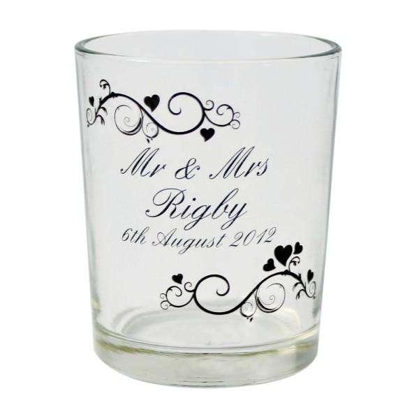 Personalised Ornate Swirl Votive Candle Holder - Myhappymoments.co.uk