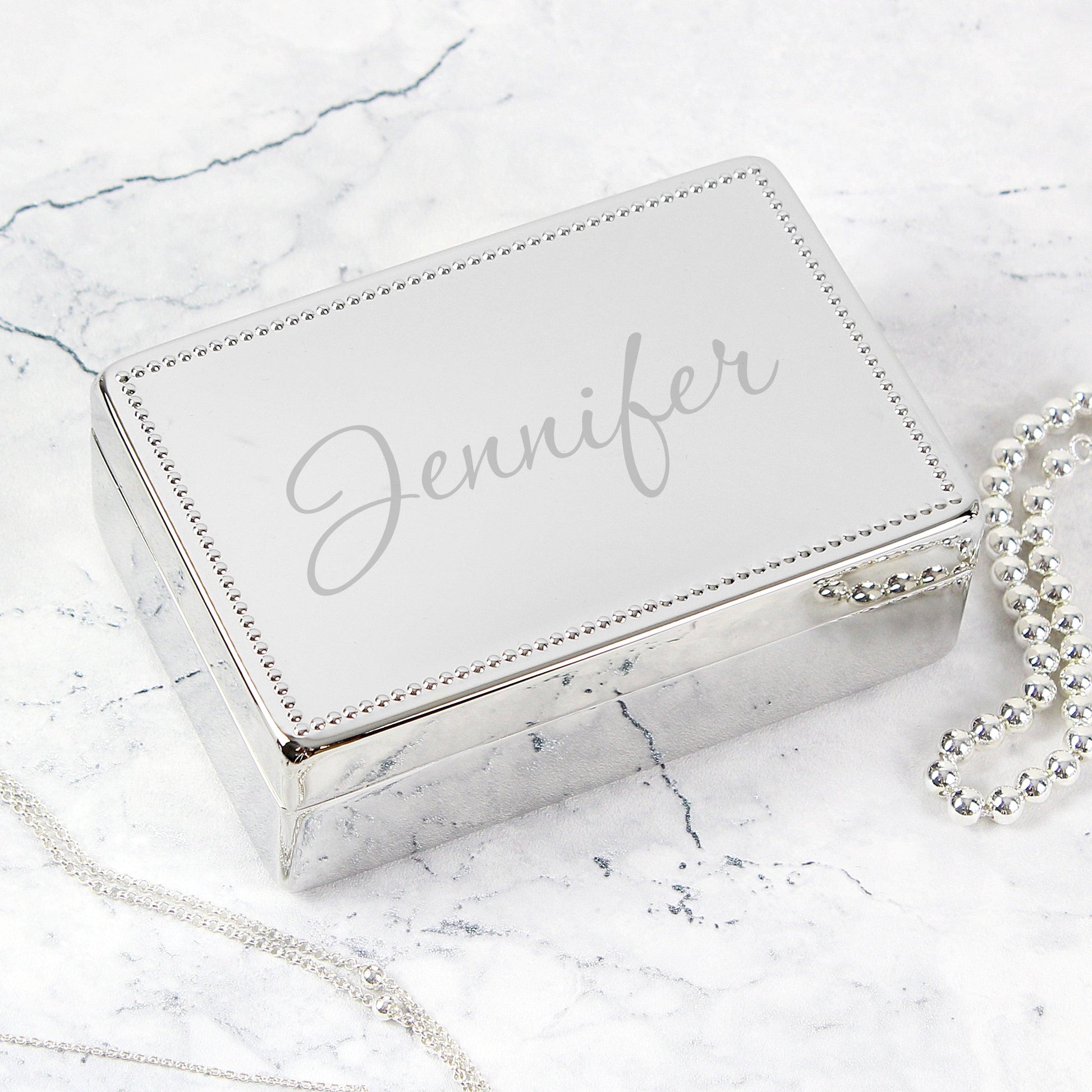 Personalised Name Rectangular Jewellery Box