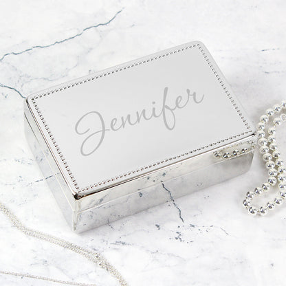 Personalised Name Rectangular Jewellery Box