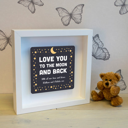 Love You To The Moon And Back Box Frame Wall Art