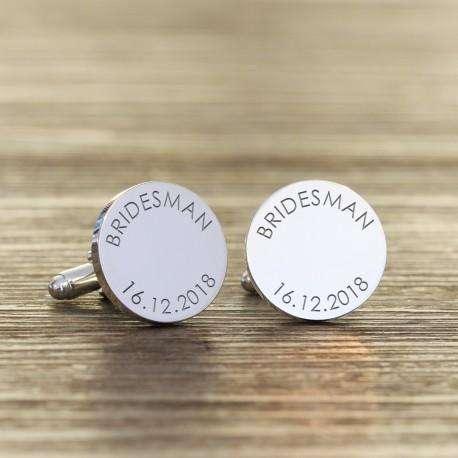 Personalised Bridesman Cufflinks - Myhappymoments.co.uk