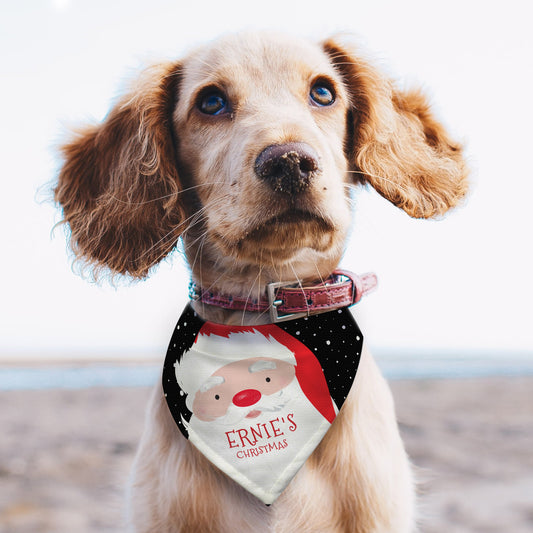 Personalised Santa Christmas Dog Bandana