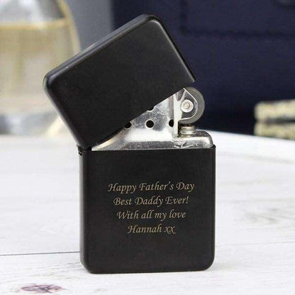 Personalised Black Lighter - Myhappymoments.co.uk