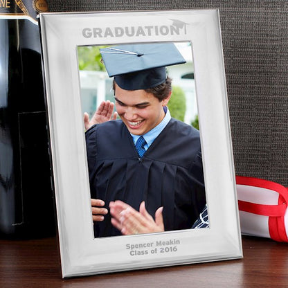 Personalised Graduation Photo Frame 6x4 Silver from Pukkagifts.uk